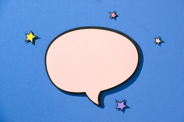 Paper craft comic speech bubbles