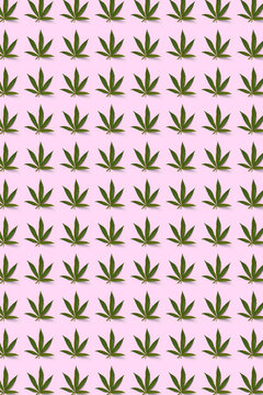 Marijuana green leaf pattern.