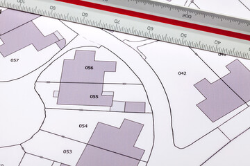 Urbanisme - Aménagement du territoire - Cartes de plan  cadastral