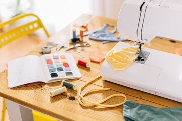 sewing table at home