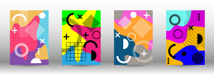 Memphis background set covers.