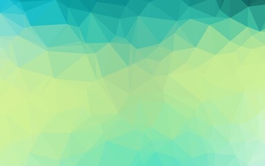 Light Green, Yellow vector abstract polygonal layout. Brand new colorful illustration in with gradient. The best triangular design for your business.