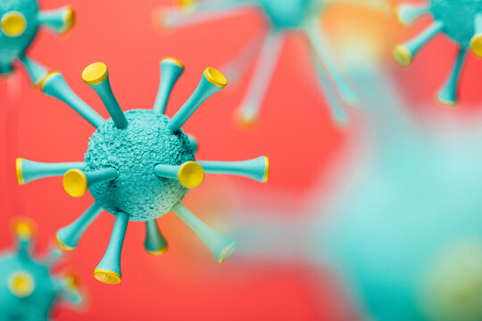 Blue viruses.