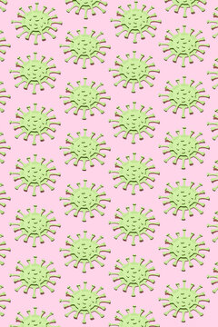 Vertical pattern of paper Coronavirus bacteria.