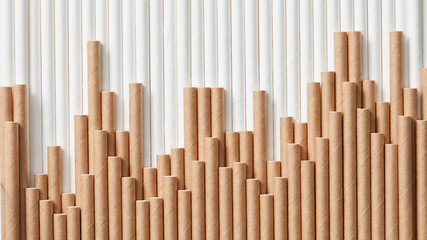 Eco-friendly paper straws as echocardiogram.