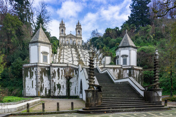 Fototapeta na wymiar the Sanctuary Bom Jesus do Monte in northern Portugal