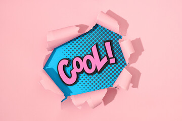 Paper with Word ""Cool""