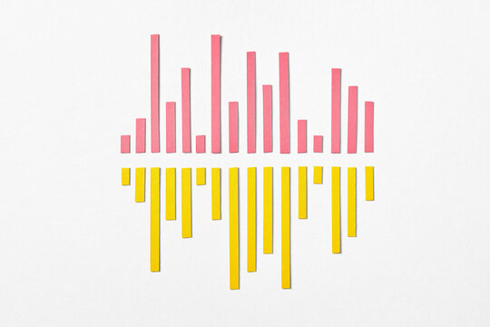 Papercraft diagrams from colored paper.