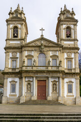 Fototapeta na wymiar the church at the Sanctuary Bom Jesus do Monte in northern Portugal