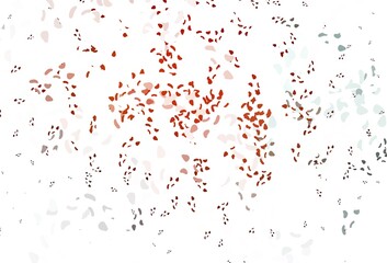 Light red vector pattern with chaotic shapes.
