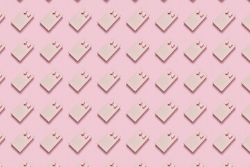 Handmade paper gift boxes pattern.