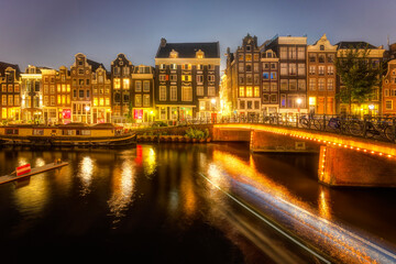 Amsterdam at night, Netherlands