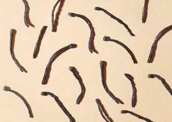 Pattern from burnt out matches.