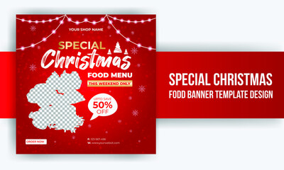 Special Christmas Food Banner Template Design