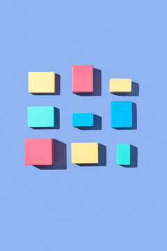 Square pattern from colorful blocks.