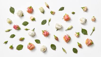 Floral pattern from roses flowers.