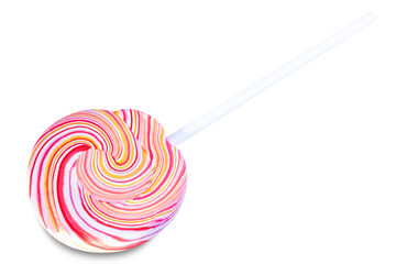 Sweet colorful Christmas candy on a white isolated background