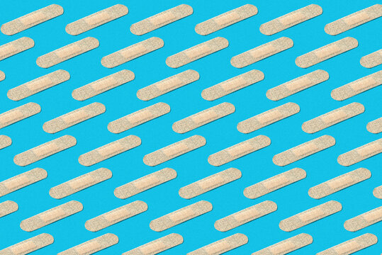 Medical pattern from protective plasters.