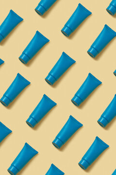 Pattern from mock up cosmetic tubes.