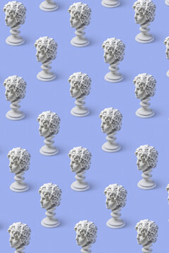 Boy's profile of gypsum statue pattern.