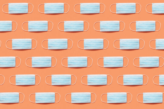 Horizontal pattern from antibacterial masks.