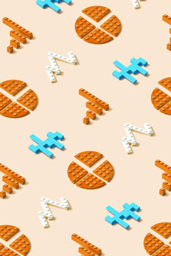 Pattern from figures of diagrams and graphics.