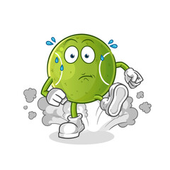 tennis running illustration. character vector