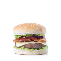 Hamburger isolated on white background.