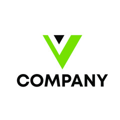 v logo