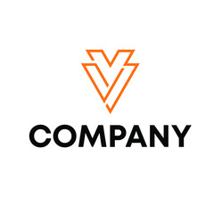 v logo