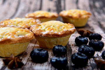 Homemade blueberry mince pie