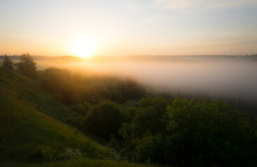 sunrise in the mountains