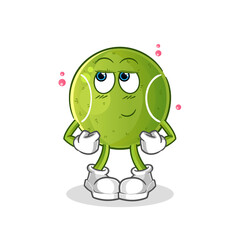 tennis shy vector. cartoon character