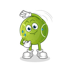 tennis stretching character. cartoon mascot vector