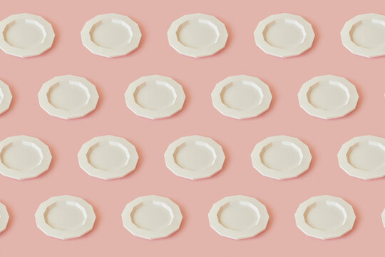 Pattern from disposable natural fiber plates.
