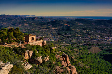 The Garbi viewpoint in the Sierra Calderona of Valencia