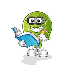 tennis geek cartoon. cartoon mascot vector