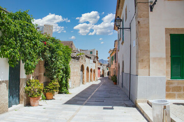 View the old city of Pollença Balearic Islands Spania,mediterranean,Europe - obrazy, fototapety, plakaty