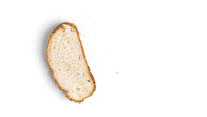Loaf with sesame on a white background. High quality photo