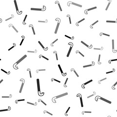 Black Crowbar icon isolated seamless pattern on white background. Vector Illustration.