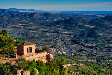 Obraz premium The Garbi viewpoint in the Sierra Calderona of Valencia