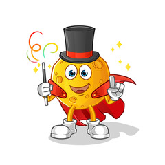 moon magician illustration. character vector