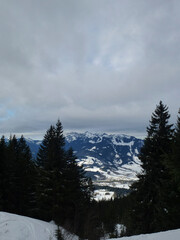 Winter hiking tour to Schönberg mountain in Bavaria, Germany