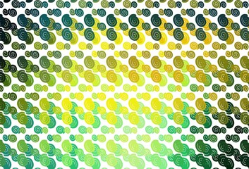 Light Blue, Yellow vector template with bent lines.