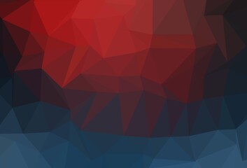 Naklejka premium Dark Blue, Red vector low poly texture.
