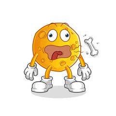 moon burp mascot. cartoon vector