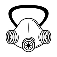 medical wear respirator protective equipment sketch icon