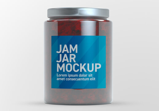 Jam Glass Jar Mockup