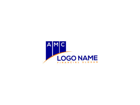 financial AMC logo image, amc letter logo vector