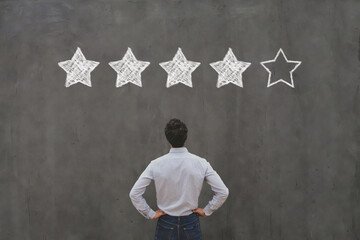 5 star rating, reputation management concept, feedback